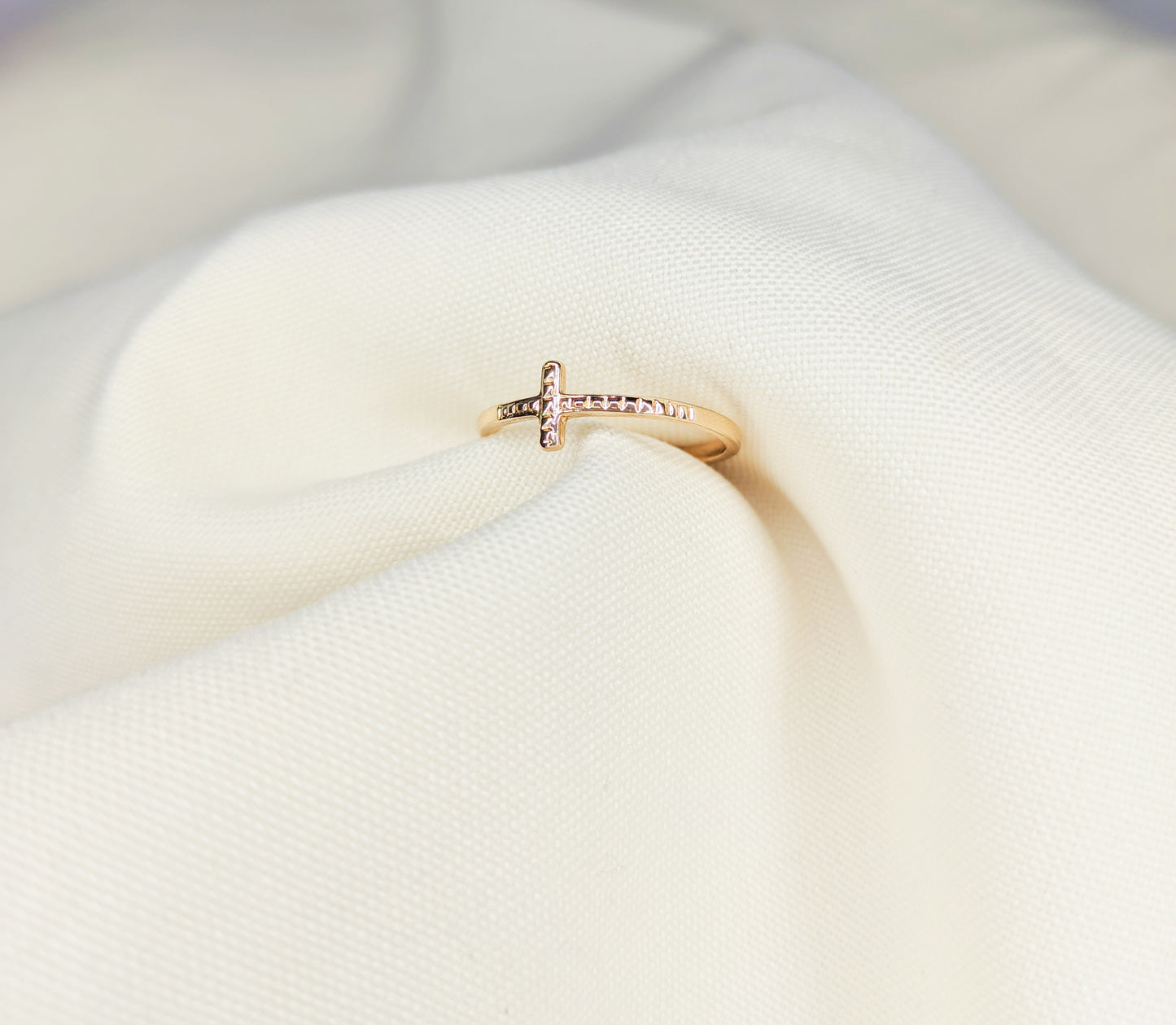 ANILLO CRUZ TALLADO T 6.5