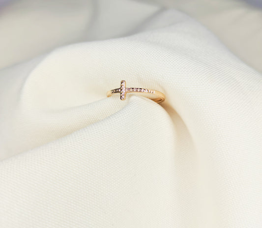 ANILLO CRUZ TALLADO T 6.5